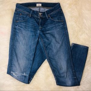 Hudson Skinny Jeans Ripped Knee Size 26